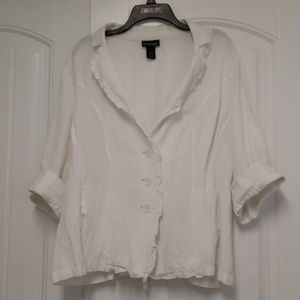 Lane Bryant White Blazer